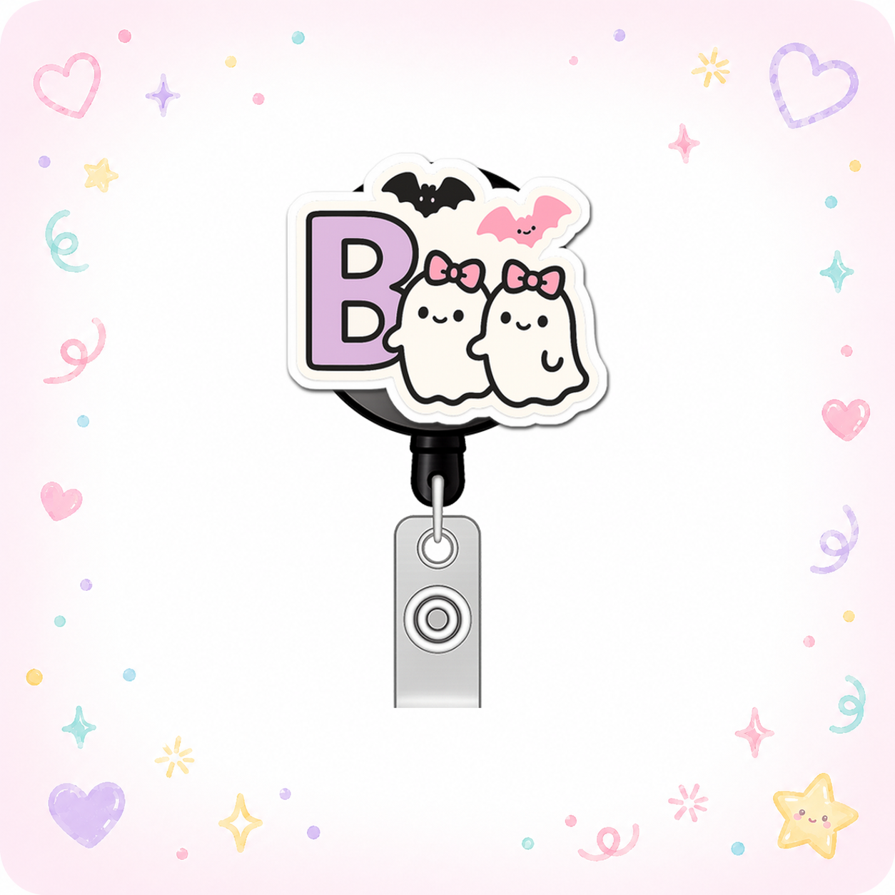 Boo-tiful Chaos Queen Pop Topper Swapfinity Retractable ID Badge Reel - - Topperswap