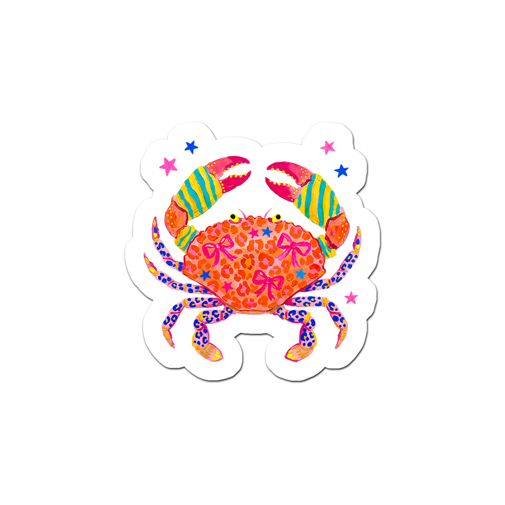 Crabby Caffeine Queen Sticker - - Topperswap