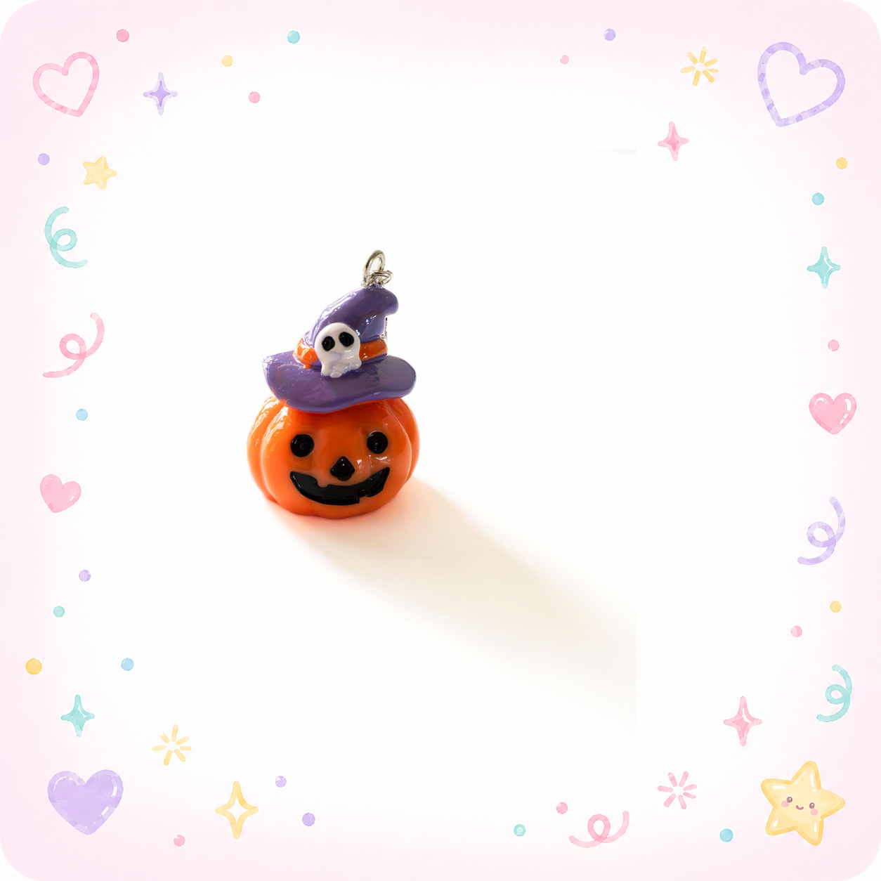 Witchy Pumpkin Delight Charm Swapfinity Badge Reel Add-on - - Topperswap