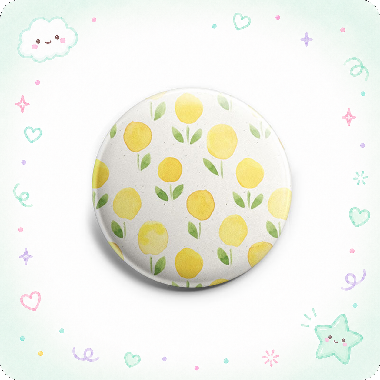 Sunshine Watercolor Florals Topper - - Topperswap