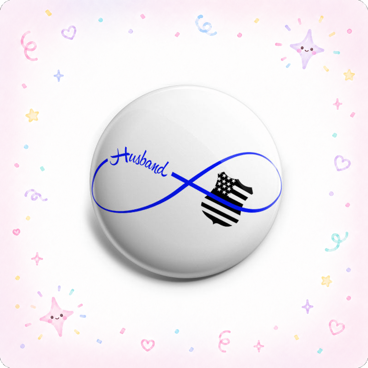 Infinity Thin Blue Line Husband Topper - - Topperswap