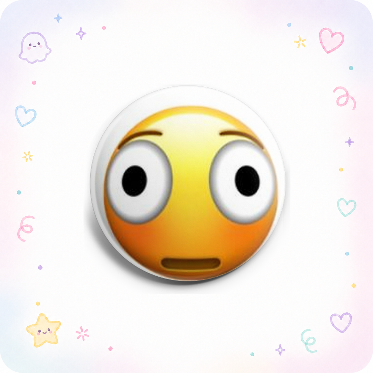 Flushed Face Emoji Topper - - Topperswap