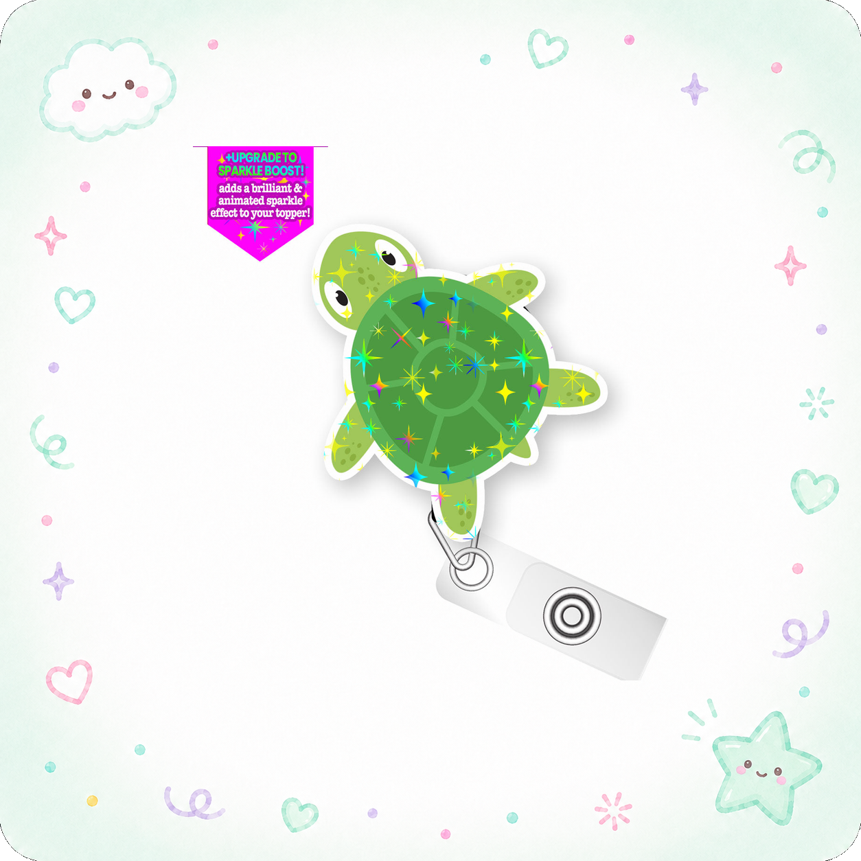 Serene Sea Turtle Pop Topper - - Topperswap