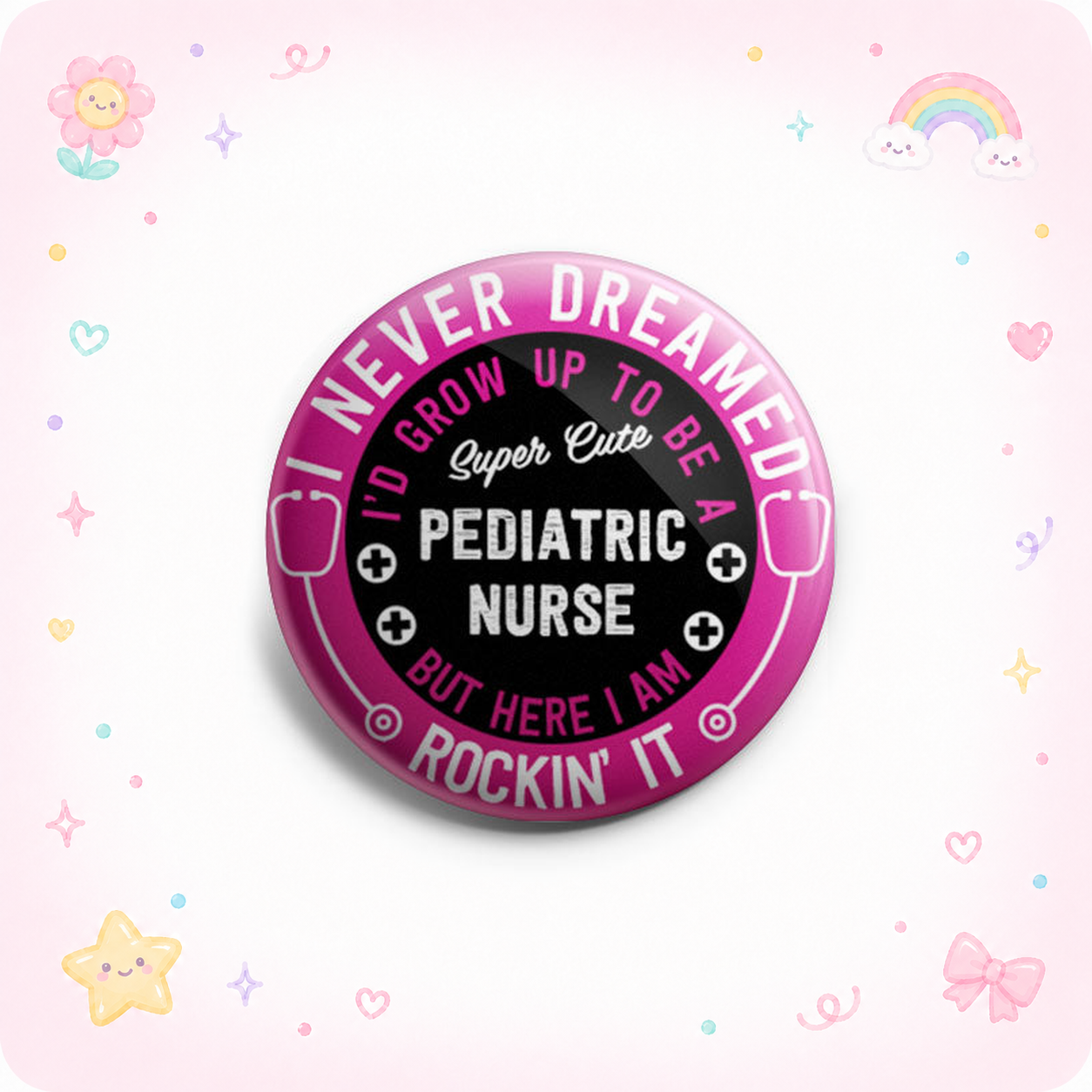 Super Cute Pediatric Nurse Topper - - Topperswap