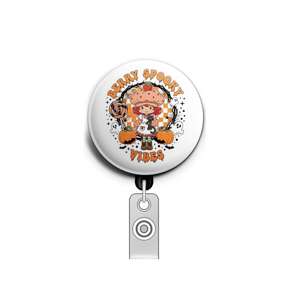 Berry Spooky Swapfinity Retractable ID Badge Reel - - Topperswap