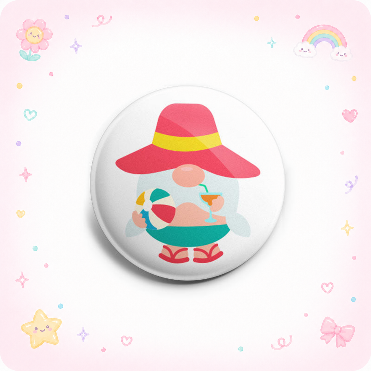 Beach Ball Gnome Topper - - Topperswap