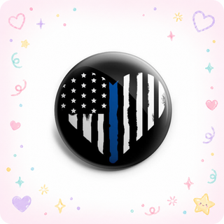 Thin Blue Line Heart Topper - Vault