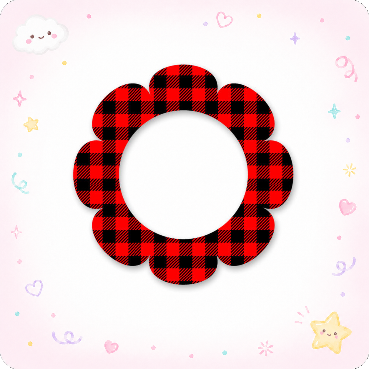 Timeless Buffalo Plaid Petal Swapper - - Topperswap