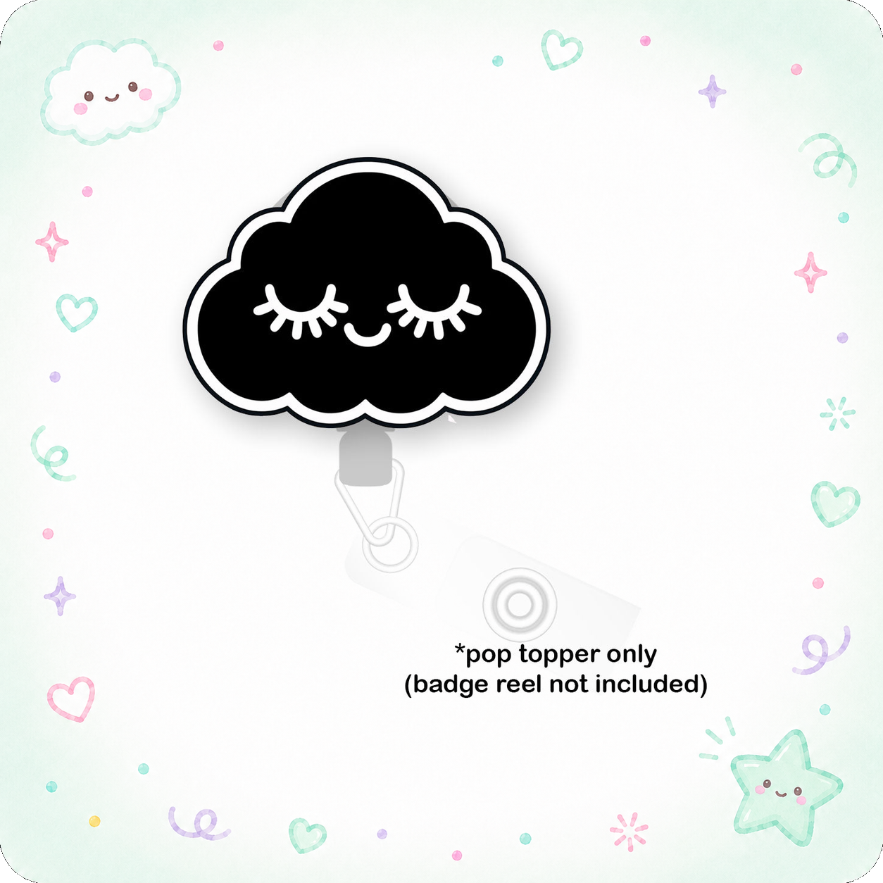 Black Cloud Pop Topper - - Topperswap