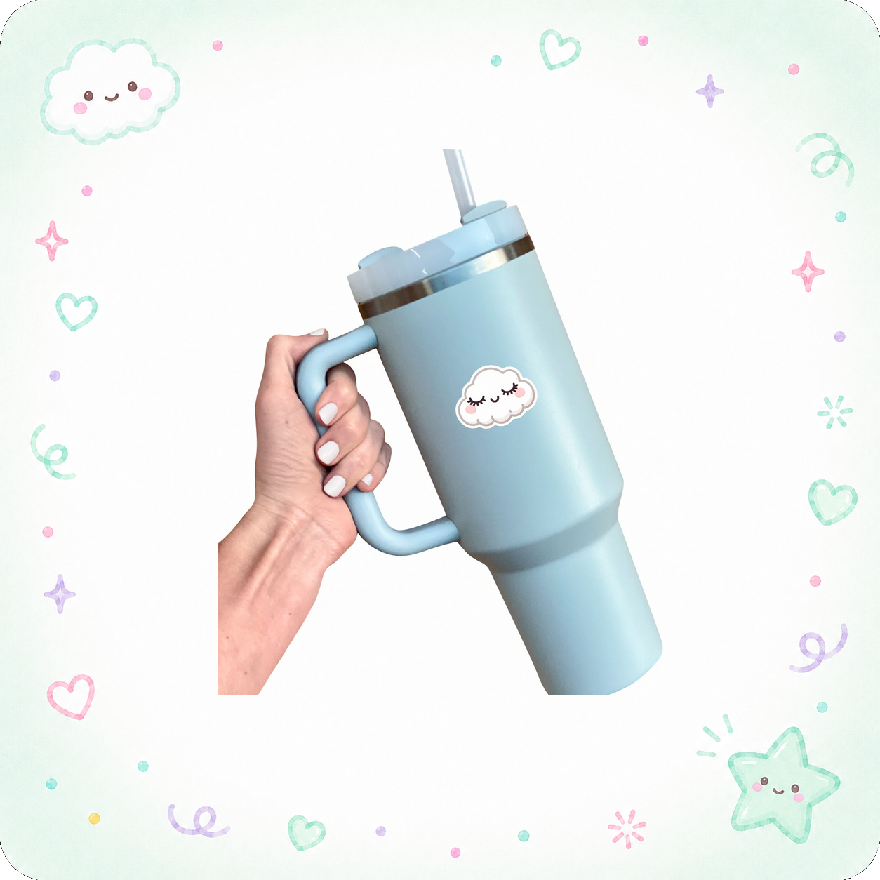 White Cloud Sticker - - Topperswap