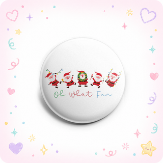 Oh What Fun Dancing Santas Topper