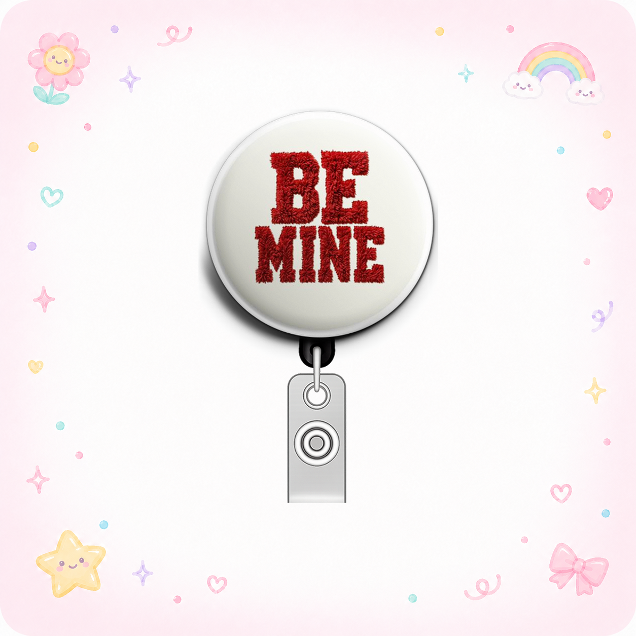 Crimson Charm Swapfinity Retractable ID Badge Reel - - Topperswap
