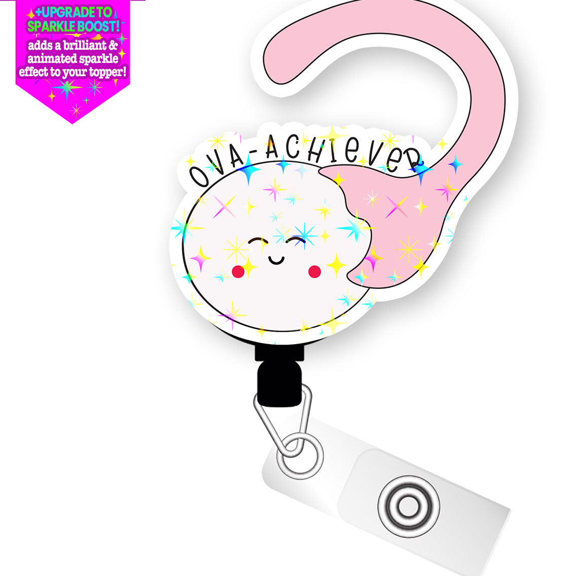 Ova-Achiever Pop Topper Swapfinity Retractable ID Badge Reel -  - Topperswap