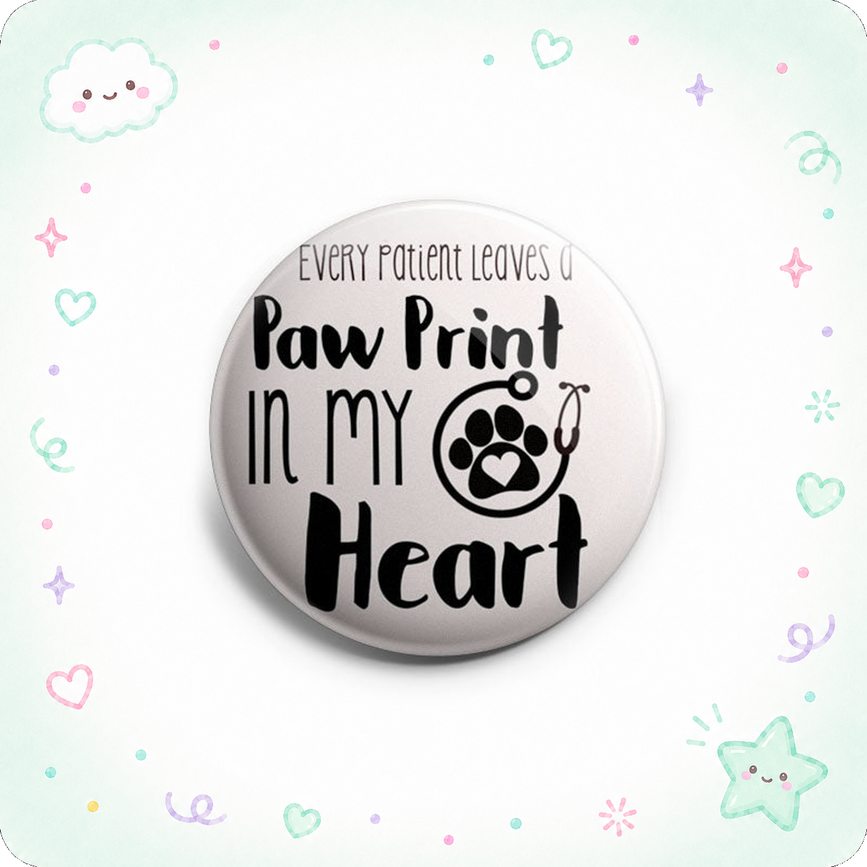 Paw Print Heart Topper - - Topperswap