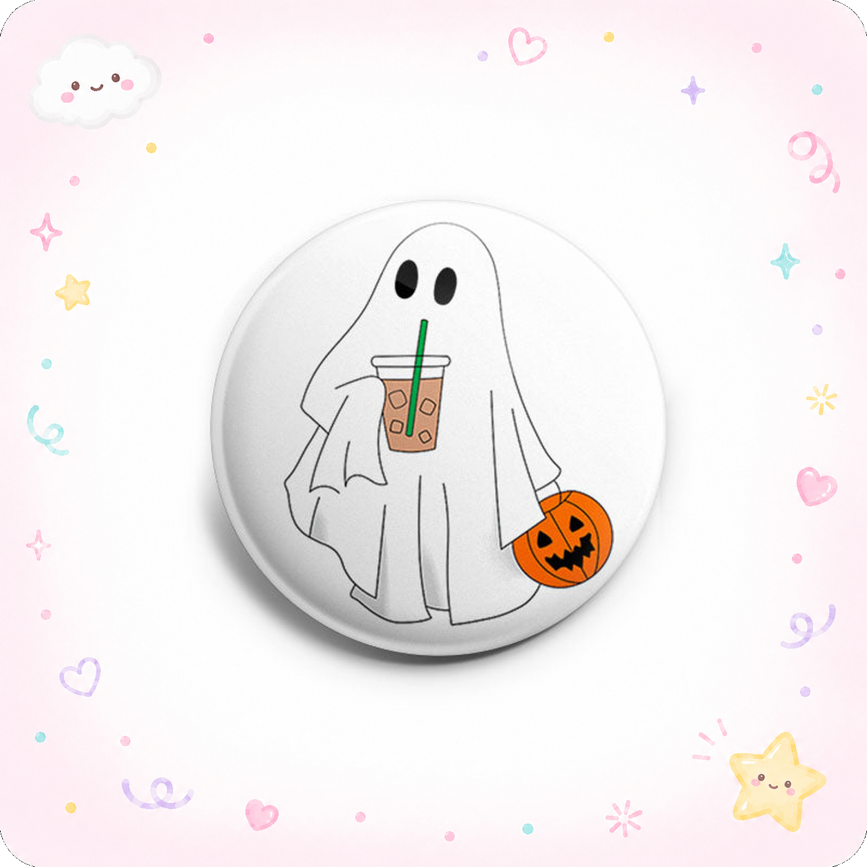 Iced Boo Latte Ghost Topper - - Topperswap
