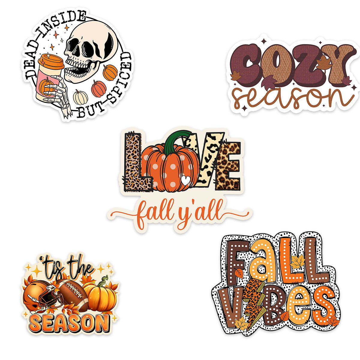 Autumn Vibes Sticker 5-Pack - Classic Shine - Topperswap