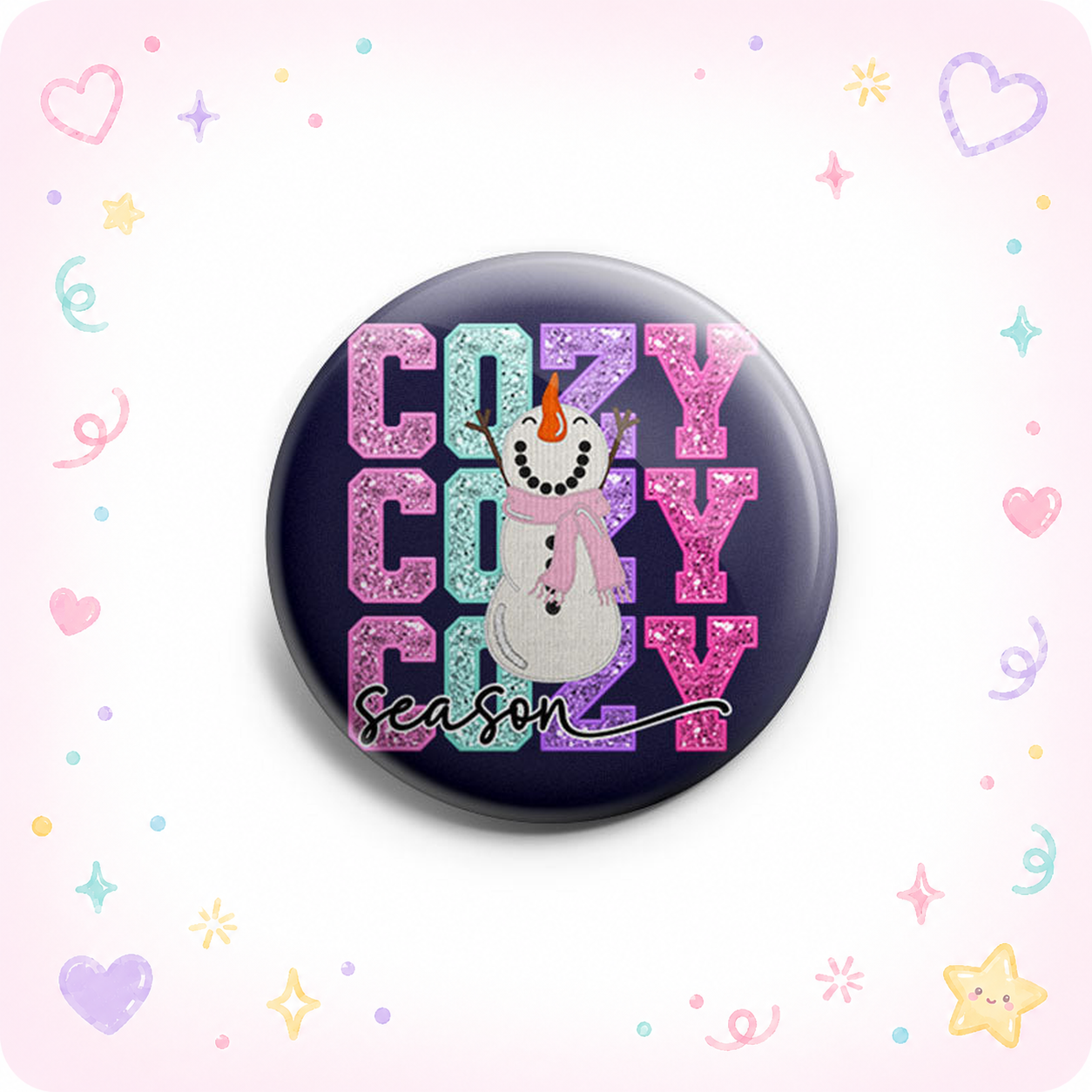 Cozy Snowman Charm Topper - - Topperswap