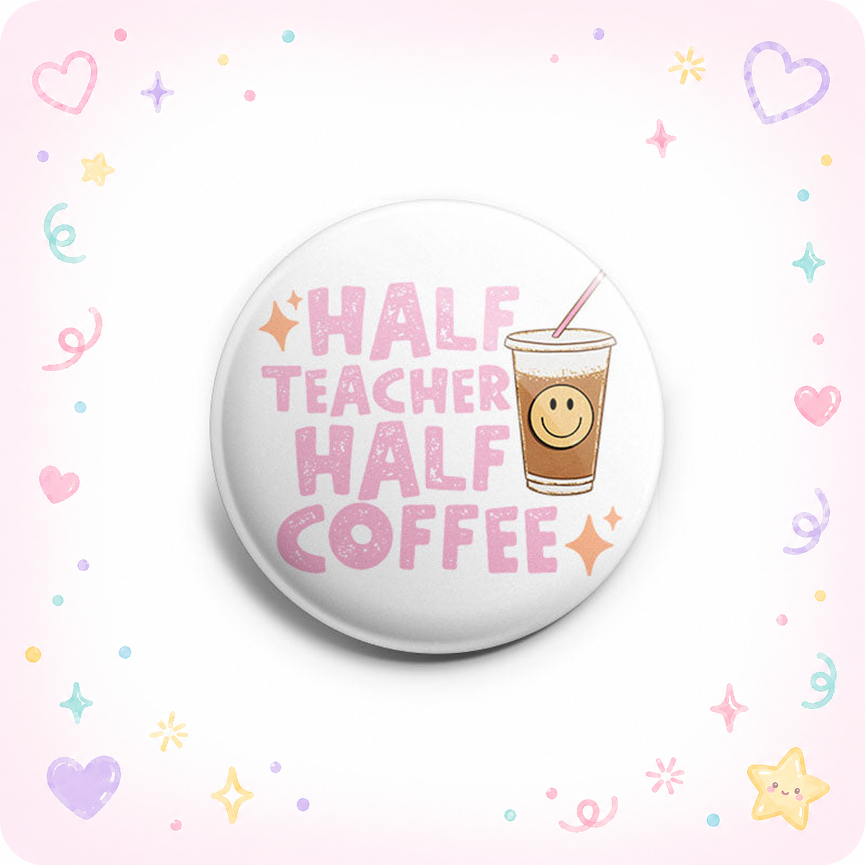 Half and Half Teacher Topper - - Topperswap