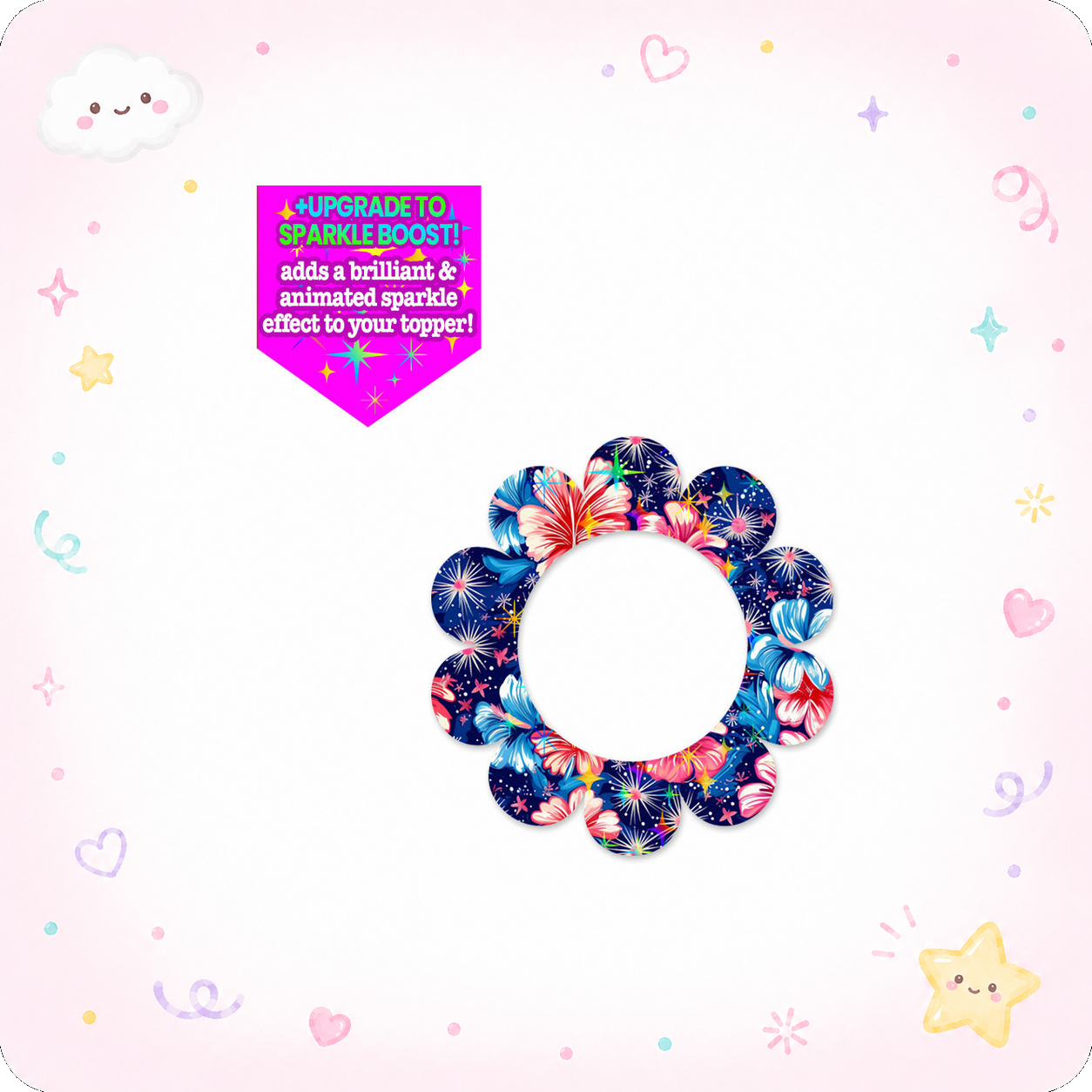 Red, White & Blue Blooms Swapper - - Topperswap