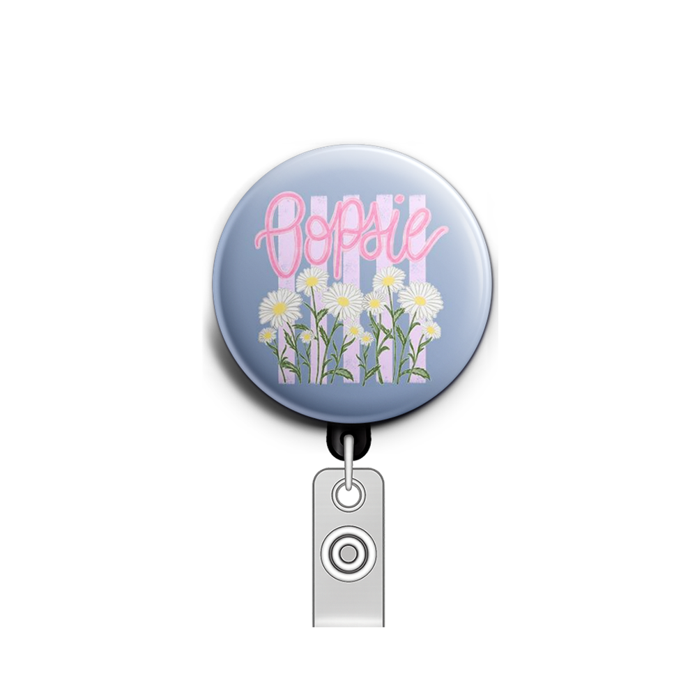 Floral Whimsy Swapfinity Retractable ID Badge Reel - - Topperswap