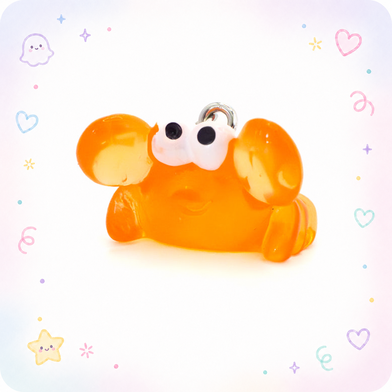 Cheery Crab Charm Swapfinity Badge Reel Add-on - - Topperswap