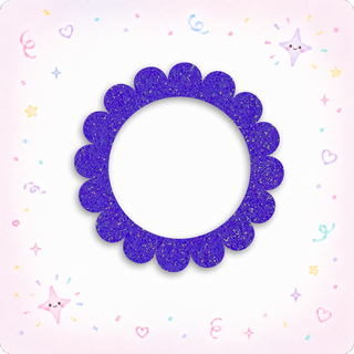 Glitter Purple Flower Petals Swapfinity Swapper Frame