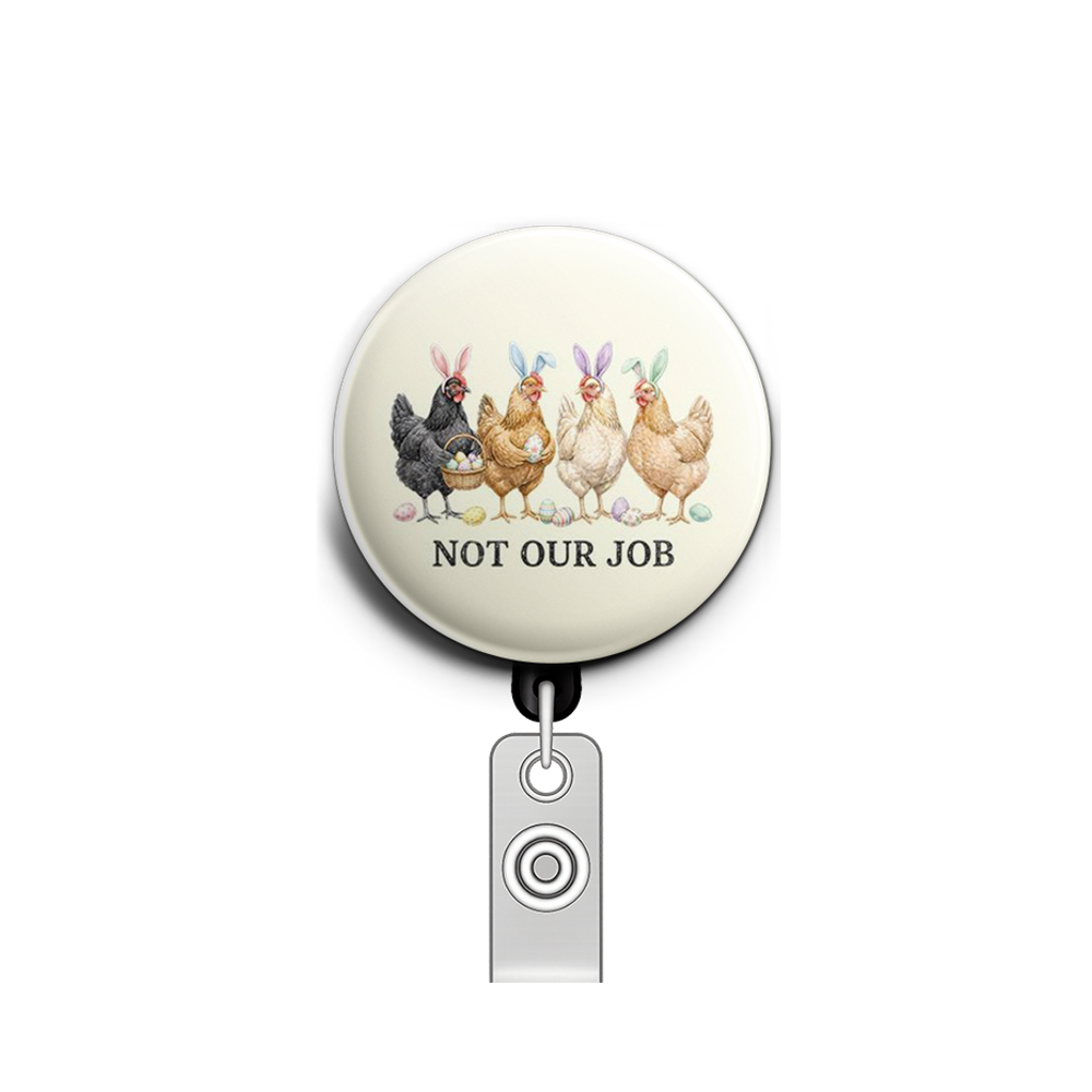 Egg-cellent Excuse Swapfinity Retractable ID Badge Reel - - Topperswap
