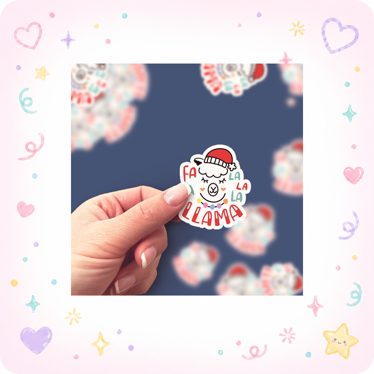 Fa La La Llama Joy Sticker - - Topperswap
