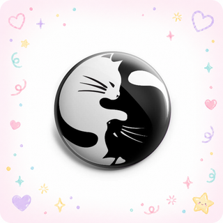Ying Yang Kitties Topper