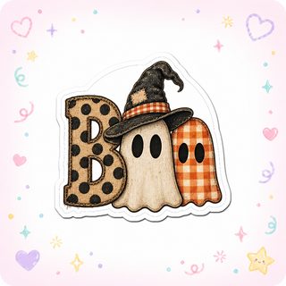 Leopard Boo Ghosts Sticker