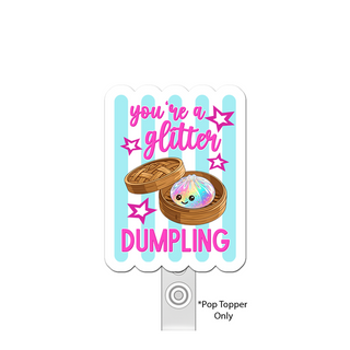 Glitter Dumpling Diva Pop Topper