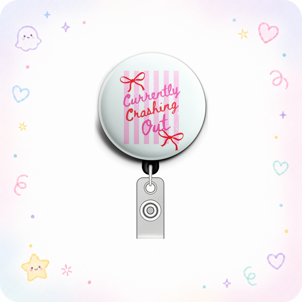 Nap Queen Swapfinity Retractable ID Badge Reel - - Topperswap