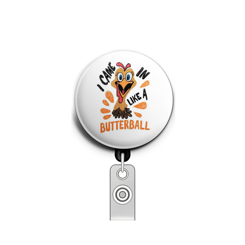 Turkey Trot Swapfinity Retractable ID Badge Reel - - Topperswap