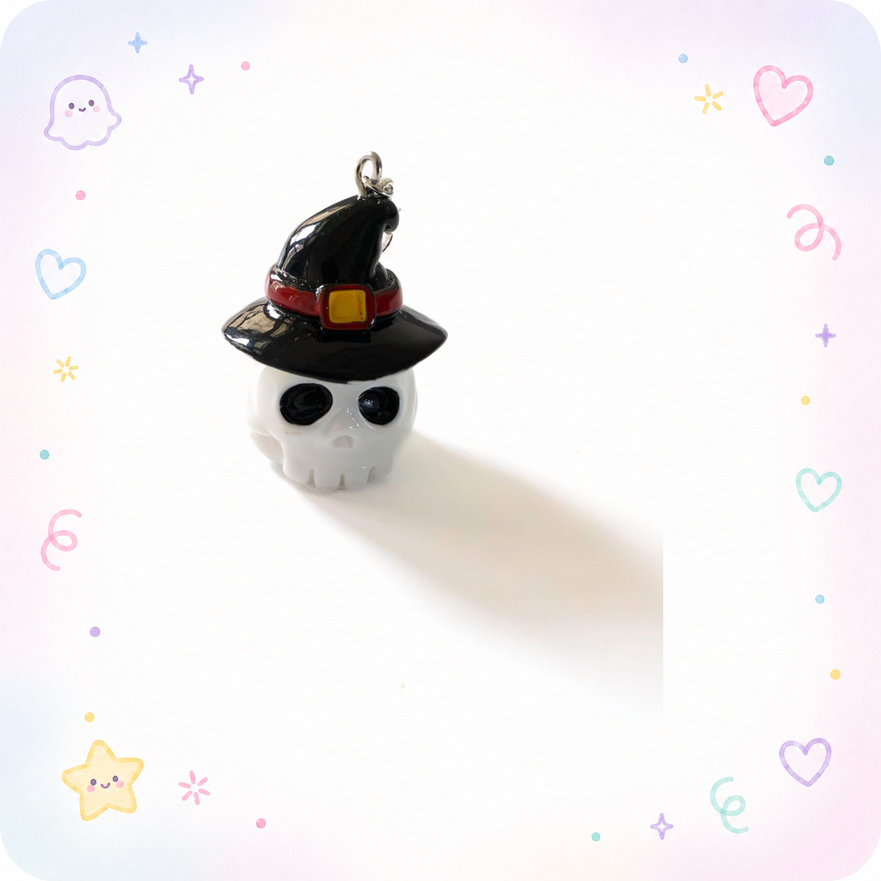 Spooky Skull Charm Swapfinity Badge Reel Add-on - - Topperswap