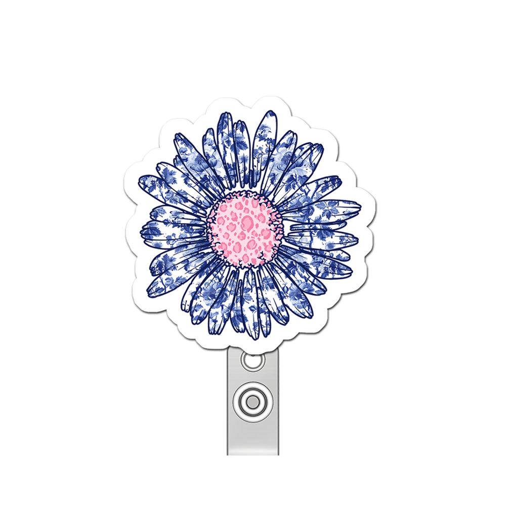 Floral Frenzy Queen Pop Topper Swapfinity Retractable ID Badge Reel - - Topperswap