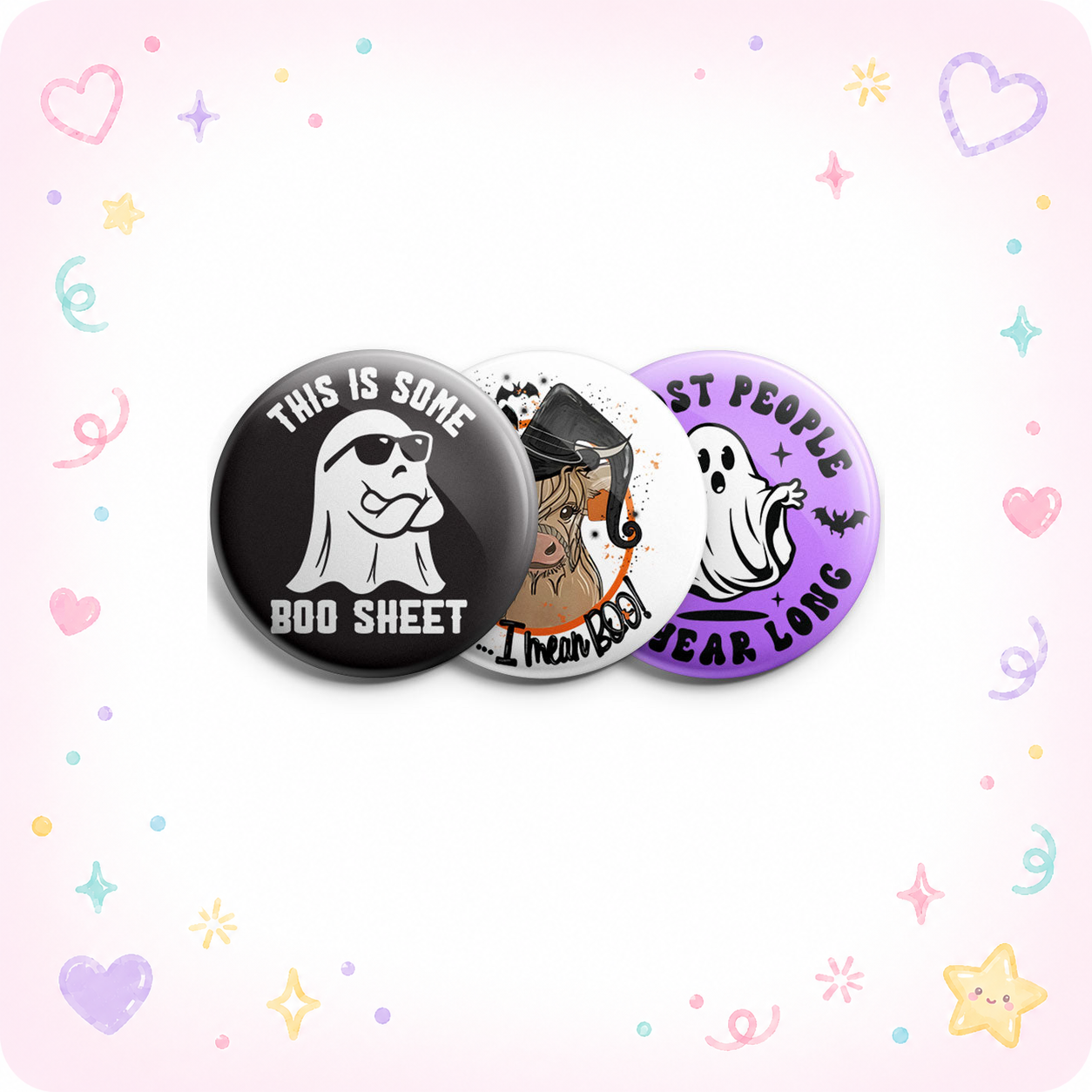 Ghosts with Some Humor Topper 3-Pack (Save 5%) - - Topperswap