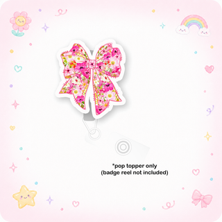 Spring Floral Bow Pop Topper