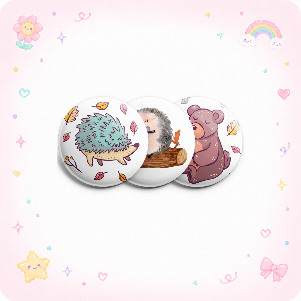 Hedgehog Hellos & Bear Hugs Topper 3-Pack (Save 5%) - - Topperswap