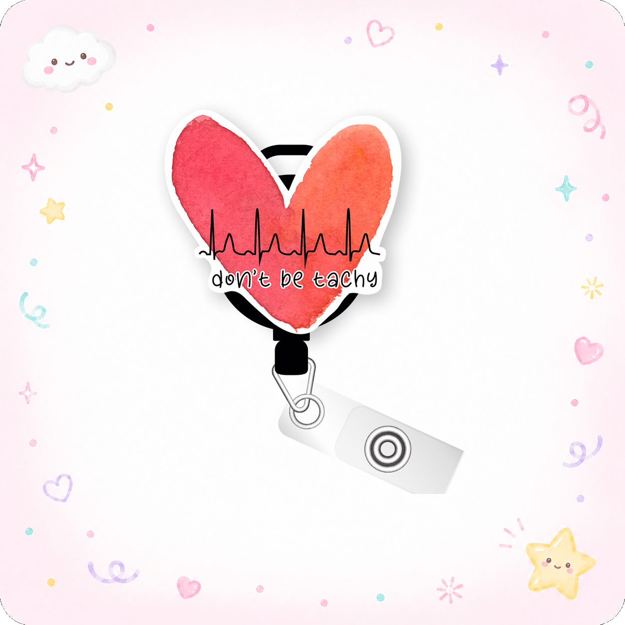 Don’t Be Tacky Pop Topper Swapfinity Retractable ID Badge Reel - - Topperswap