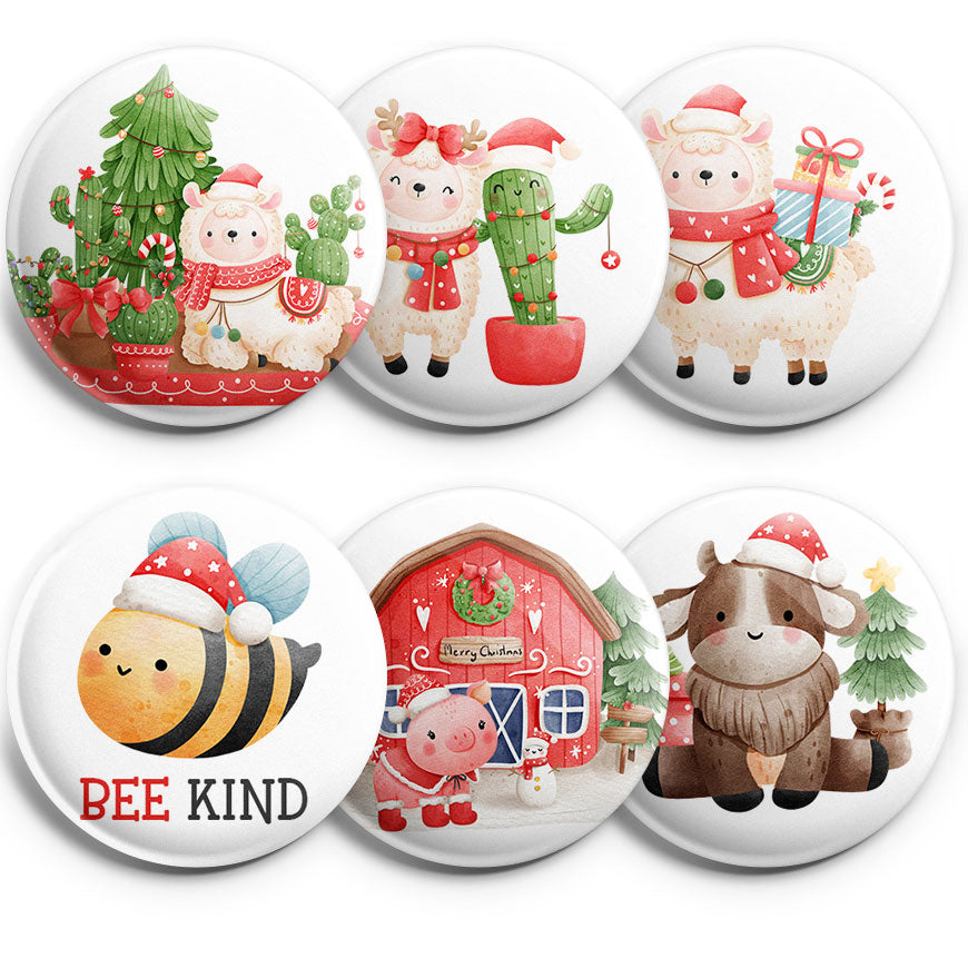 Bee Kind Christmas Farm Topper 6-Pack (Save 15%) - Classic Shine - Topperswap