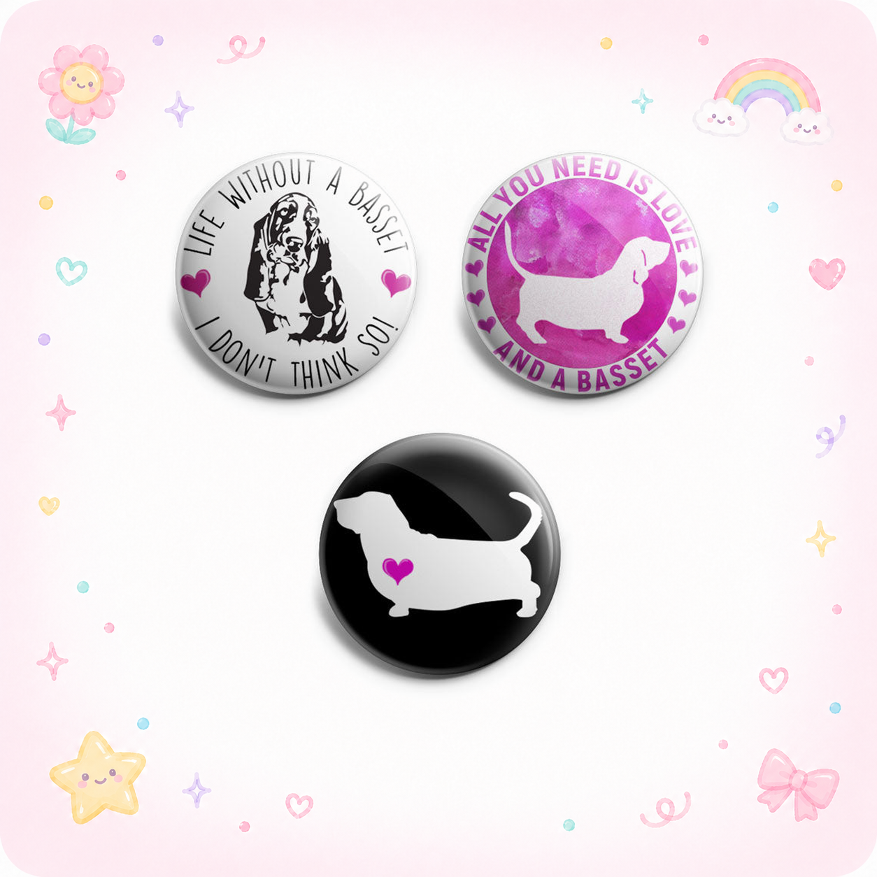 Basset Hound Topper 3-Pack - - Topperswap