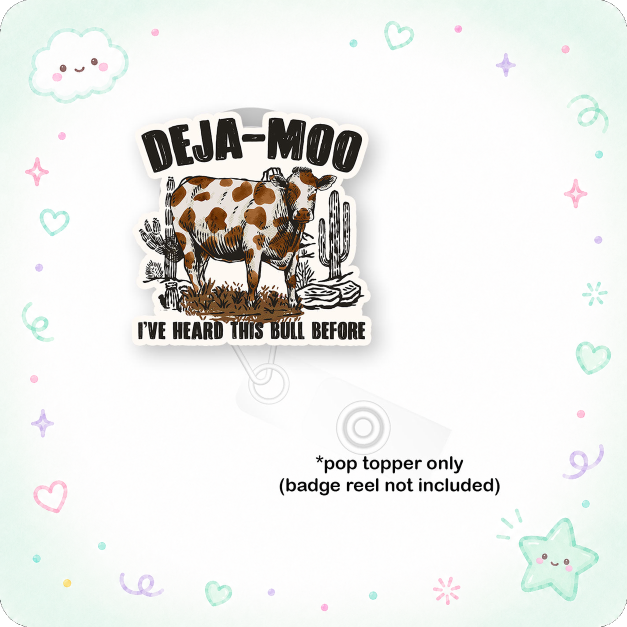 Deja-Moo Bull Pop Topper - - Topperswap