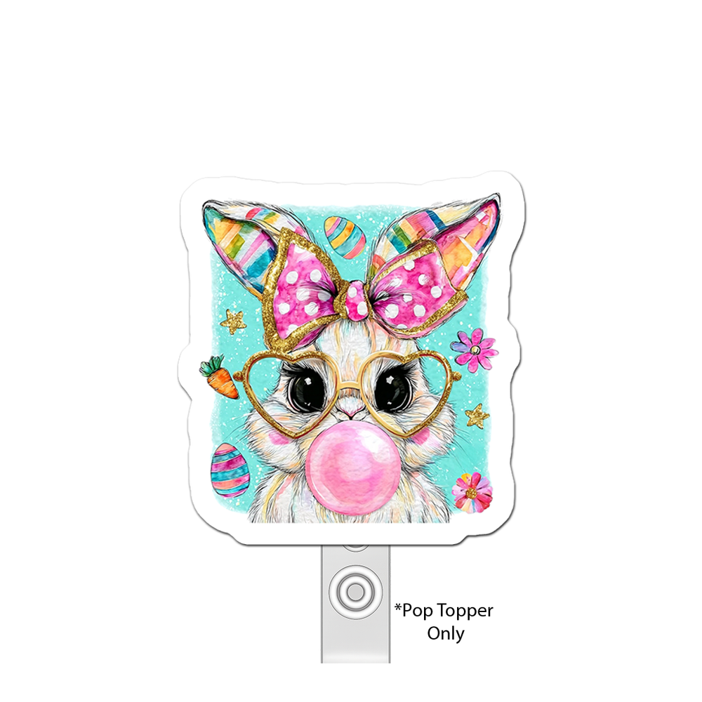 Bubblegum Bunny Boss Pop Topper - - Topperswap