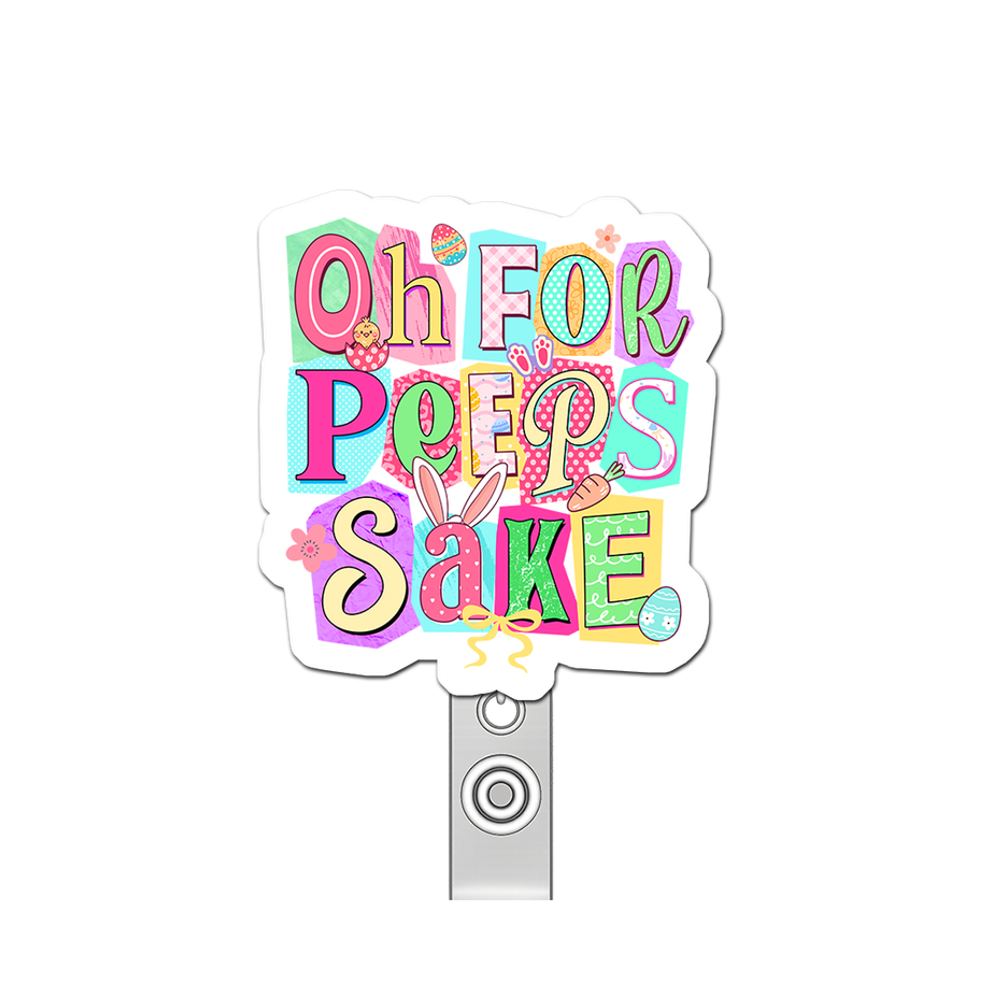 Springtime Sass Guru Pop Topper Swapfinity Retractable ID Badge Reel - - Topperswap