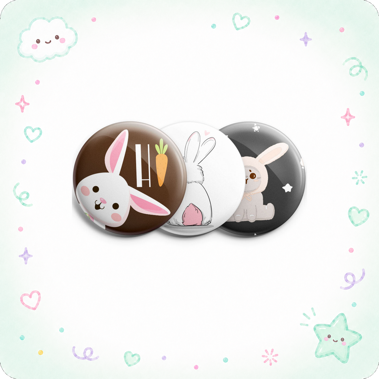 Hello Bunnies 3-Pack - - Topperswap