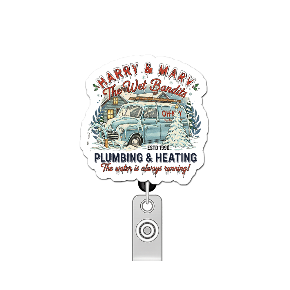 Wet Bandits Whisperer Pop Topper Swapfinity Retractable ID Badge Reel