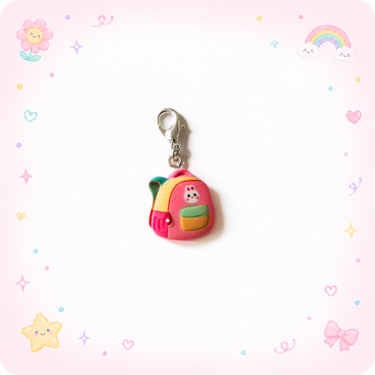 Cute Backpack Teacher Badge Reel Add-on - - Topperswap