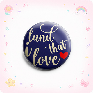 Land that I Love Heart Topper