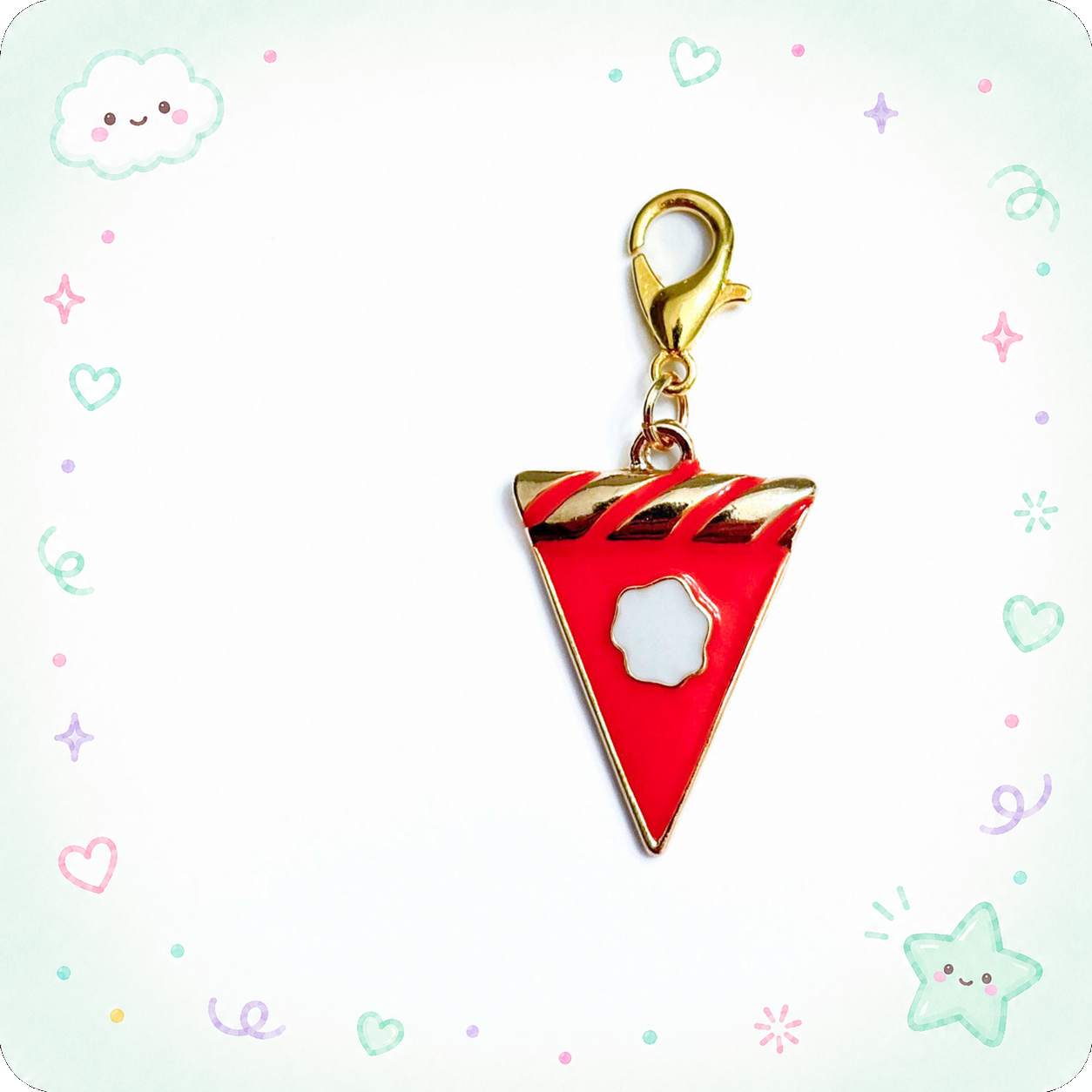 Pie Piece Perfection Charm Charm Swapfinity Badge Reel Add-on - - Topperswap