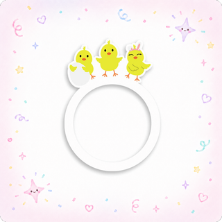 Easter Chick Trio Swapper Frame